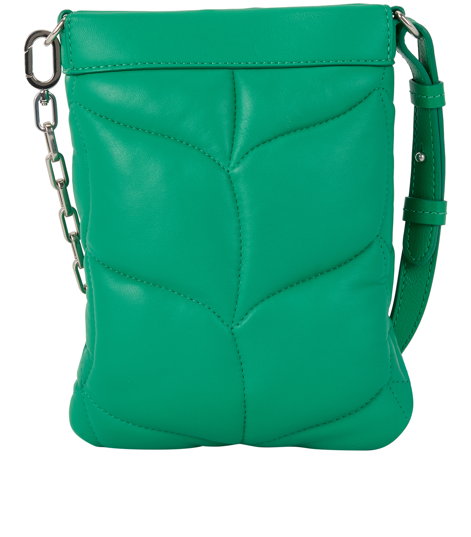 Mulberry Softie Phone Holder, &pound;150, Accessories, Green, Leather/Patent Leather, Back view